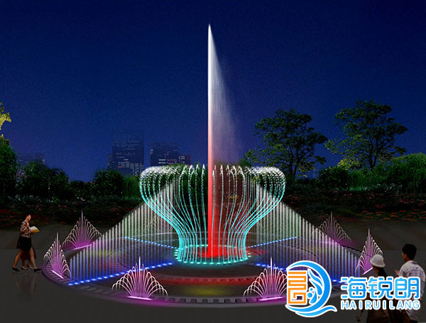 彩色音樂(lè)噴泉